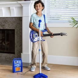 Elektrische gitaar + microfoon + versterker — thumbnail 3