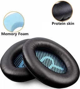 Geschikt voor BOSE Headset Oorkussen Padding - Vervangende Oorkussens BOSE - Earpads - Vervanging Oorkussens - Headset QuietComfort 15 QC2 QC15 QC25 QC35 AE2, AE2i en AE2 Zwart — thumbnail 4