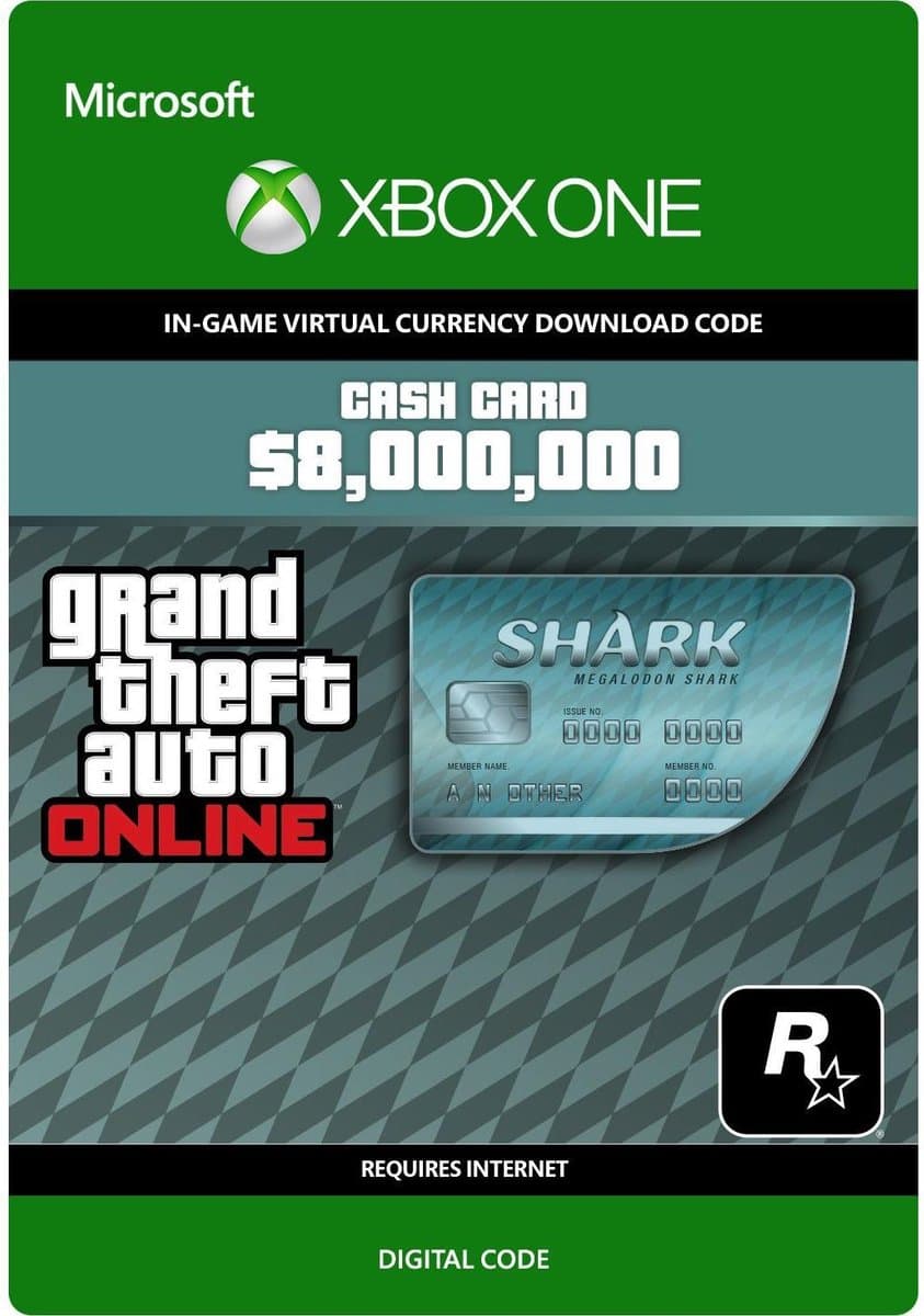 Grand Theft Auto V (GTA 5) - Megalodon Shark Card: $ 8.000.000 - Xbox One download — afbeelding 1