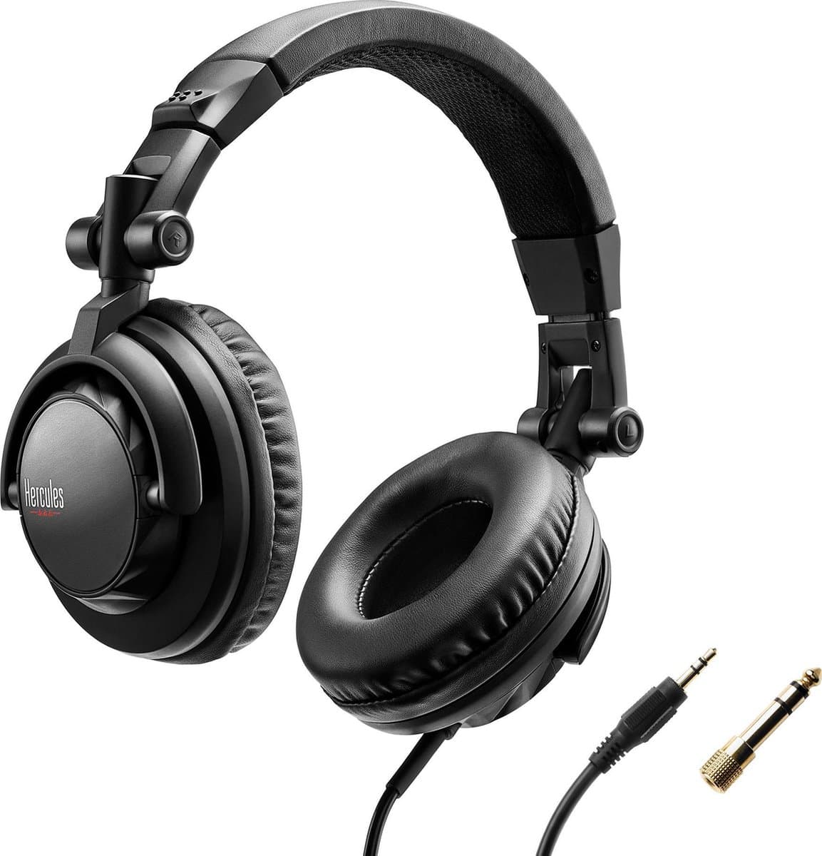 Hercules HDP DJ45 - Bedrade DJ Koptelefoon - 20-20.000 Hz - 95 dB @ 1 Vrms - 3,5mm / 6,35mm - Zwart — afbeelding 1
