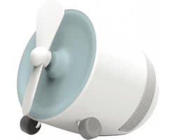 POUT EARS1 Draagbare Bluetooth luidspreker met miniventilator Blauw