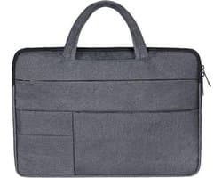 DrPhone S04 Laptop/Tablet Sleeve Case HandTas – Waterafstotend – Meerdere zakken - Geschikt tot 11 inch – Donkergrijs
