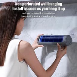 AURORAS-Wandventilator met 3 Snelheden – Draagbare Ventilator – Fluisterstil – Krachtige Luchtcirculatie – Voor Keuken, Slaapkamer, Kantoor & Woonkamer — thumbnail 5