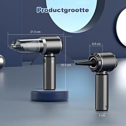 3-in-1 Draadloze Handstofzuiger met Accu – 18.000 Pa Zuigkracht – Elektrische Stofblazer & Luchtpomp – HEPA Filter – USB-C Oplaadbaar – Inclusief Opzetstukken — thumbnail 4
