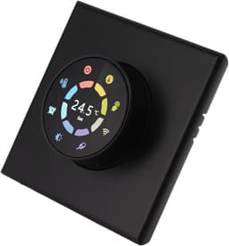 Slimme Thermostaat - Temperatuurregelaar WiFi - Vloerverwarming Instellen - Spraakbesturing APP Timer - 86mm Inbouwdoos - Zwart — thumbnail 1