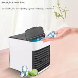 Draagbare Luchtkoeler - Persoonlijke Airco - Bureau Verkoeling - Grote Watertank - 1500 ml Tank - Wit — thumbnail 4