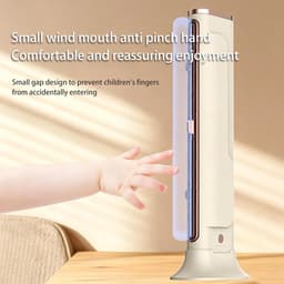 Draagbare Airco - Ventilator Toren - Persoonlijke Koeling - Bladloze Constructie - 37 cm Hoog - Beige — thumbnail 5