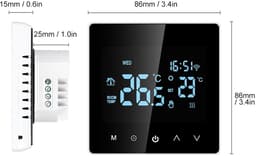 Digitale Thermostaat - Slimme Regelaar - Verwarming Instellen - Programmeerbaar Weken - LCD Touch Display - Wit — thumbnail 4
