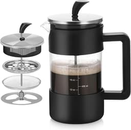 Koffiezetter Glas - Waterkoker - Koffie Bereiden - Druppelvrij Schenken - 1 Liter - Transparant — thumbnail 1