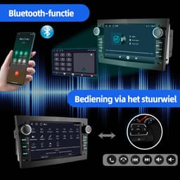 ESSGOO Android 15 Autoradio Geschikt Voor Opel Astra H Corsa C/D Meriva Zafira B - 4GB + 64GB - Draadloos Apple Carplay & Android Auto - 7-inch Touchscreen - GPS-Navigatie - Bluetooth & Wifi — thumbnail 3