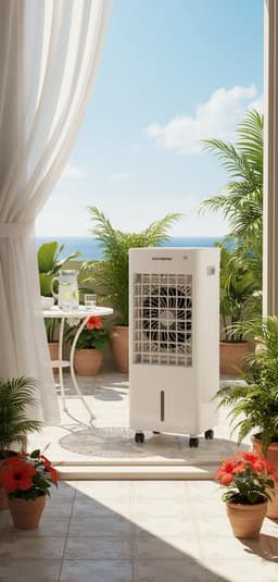 Hausberg HB-EKO 5054AB Aircooler - Luchtkoeler - 8L - 3 standen - Airco zonder afvoerslang - Koeling - Airconditioning - Wit — thumbnail 3