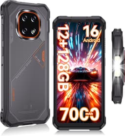 Robuuste Smartphone - CUBOT Kingkong ES 5 - 6,88" 120Hz - 12GB RAM - 128GB ROM - 7000 mAh 33W - Android 16 - 4G Dual SIM - IP68/IP69K - NFC - GPS - 2026 nieuw - Grijs — thumbnail 1