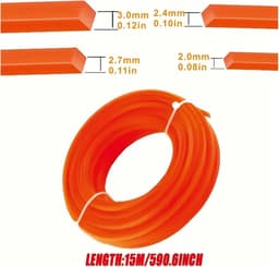Grasmaaier Draad - Trimmerlijn Touw - Gazon Onderhoud - Minimale Vibraties - 5 Meter - Zilver — thumbnail 3