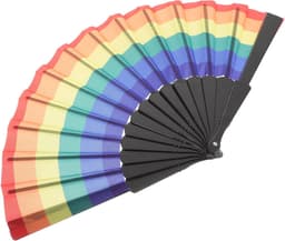Opvouwbare Handventilator - Regenboog Ventilator - Foto Accessoire - Compact Opvouwbaar - 41 x 23 cm - Regenboog — thumbnail 5