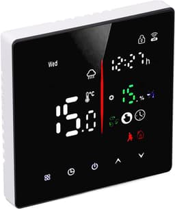 Digitale Thermostaat - Slimme Regelaar - Temperatuur Beheer - App Bediening - AC 90-240V - Zwart — thumbnail 1