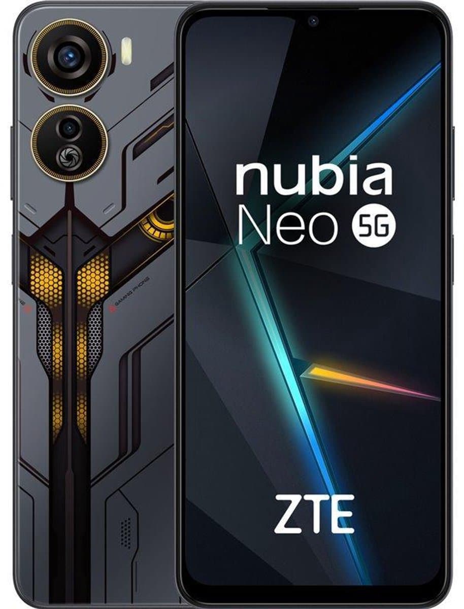 ZTE Nubia Neo 16,8 cm (6.6") Dual SIM Android 13 5G USB Type-C 8 GB 256 GB 4500 mAh Zwart — afbeelding 1