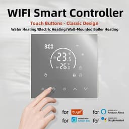 WiFi Thermostaat - Temperatuurregelaar Verwarming - Verwarming Instellen - Kinderslot Functie - 86x86mm - Wit — thumbnail 4