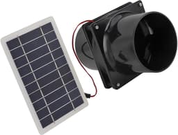 Zonne-afzuigventilator - Zonne-ventilator Afzuiger - Ruimte Ventileren - Energiezuinig - 19D x 13B x 13H cm - Zwart — thumbnail 5