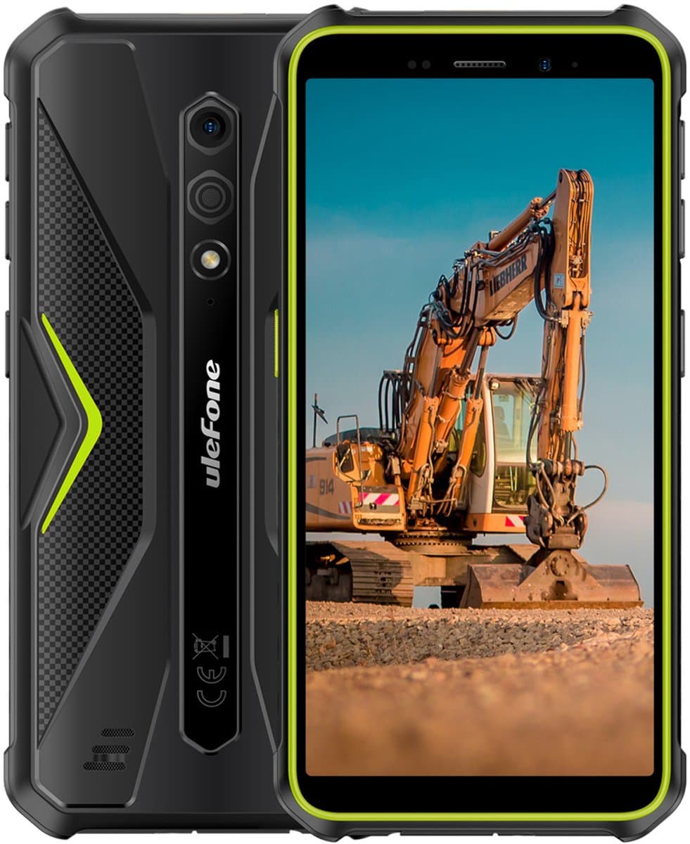 Rugged Smartphone Ulefone Armor X12 4G A22 3GB 32GB 4860-5W A13 Go, Black w Green — afbeelding 1