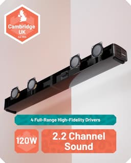 Oakcastle SB80 Split Soundbar - Bluetooth - HDMI ARC - Ingebouwde Subwoofer - Afstandsbediening - Zwart — thumbnail 5