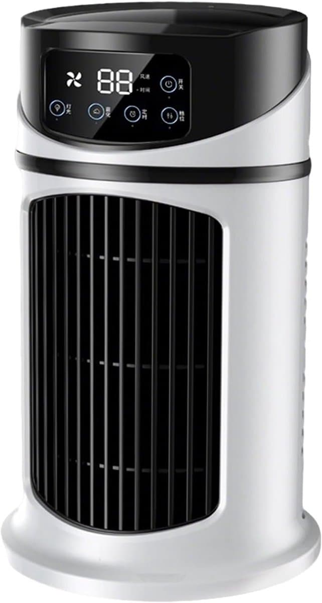 Draagbare Air Cooler - Kleine Ventilator - Persoonlijke Verkoeling - Met Sfeerverlichting - 16.5 cm - Wit — afbeelding 1