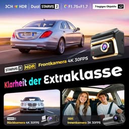 Dashcam voor auto - Zwart - Z90 Master met drie camera's - 4K + 4K + 3K Dual STARVIS 2 HDR - Voor volledige voertuigbewaking — thumbnail 2