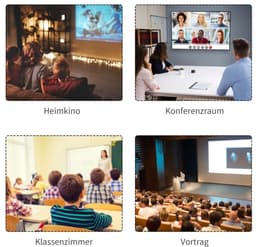 COVREO Projectiescherm 203 x 152 cm wit, 100 inch handmatig voor thuis — thumbnail 4