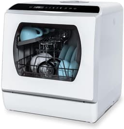 NIVA® Mini Vaatwasser - Afwasmachine - Vrijstaande Vaatwasser - Wit - 43cm x 43cm x 46cm — thumbnail 1