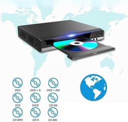 Multi-formaat DVD-Speler Met HDMI En USB - Karaoke Hervatten Van Afspelen Kopiëren Naar USB Afstandsbediening Compact - Voor Thuis En Studentenkamer — thumbnail 4