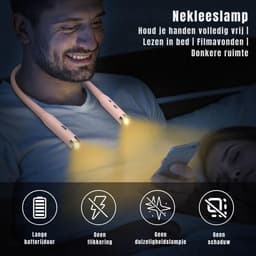 KIRA® Neklamp - Neklamp Oplaadbaar - Neklampje Voor Haakwerk - Nekleeslamp - Neklampje - Roze - 2cm x 20cm x 25cm — thumbnail 2