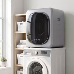 HOMCOM Laundry Dryer-Edelstahl-48L x 40B x 56H cm-Silber — thumbnail 4
