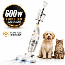 AG3500 Steelstofzuiger - 3-in-1 Snoerstofzuiger - 600W - Sterke Zuigkracht - Zonder Zak - HEPA Filter - LED Verlichting - Handstofzuiger - Lichtgewicht - White — thumbnail 1