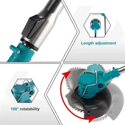 Grasmaaier-Draadloze grasmaaier trimmer-handmatige elektrische tuingereedschap-Blauw. — thumbnail 2
