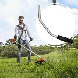 Grasmaaier Hendel - Startmechanisme Handvat - Parkonderhoud Tuinwerk - Ergonomische Antislip Grip - 35 cm Lengte - Zwart Wit — thumbnail 3
