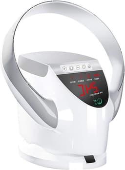 Bladloze Wandventilator - Stille Torenventilator - Thuis en kantoor - Met afstandsbediening - 9 Snelheden - Silver — thumbnail 1