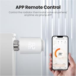 Radiator Thermostaat - Slimme Klep - Energie Besparen - App Bediening - M30x1.5mm - Wit — thumbnail 4