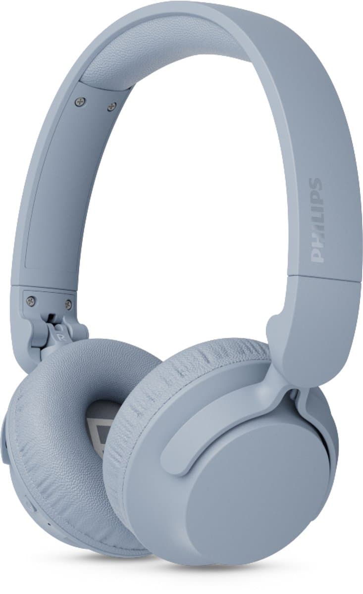 PHILIPS TAH4000 draadloze on-ear hoofdtelefoon, 70 uur afspeeltijd, Dynamic Bass, 32 mm drivers, Bluetooth 6.0 Multipoint, snelkoppelen, vervangbare kussentjes & batterij, licht & opvouwbaar – Licht Blauw — afbeelding 1