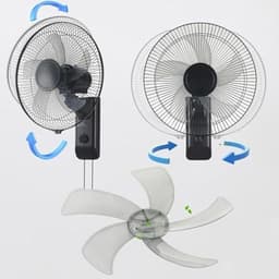Wandventilator - Elektrische Koeler - Ruimte Koelen - Zonne-energie Optie - 43CM 16IN - Wit — thumbnail 2