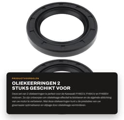 Dailygoods- Oliekeerringen 2 Stuks - Compatibel met Kawasaki FH601V/FH641V/FH680V - Krukas - Afdichtingsonderdeel - Blokkeert olielekkage - Motorafdichting — thumbnail 1