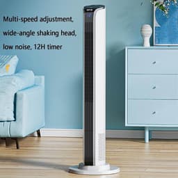 Bladeloze Torenventilator - Stille Ventilator - Zomerse Koelte - Met Afstandsbediening - 110 cm Hoog - Wit — thumbnail 5