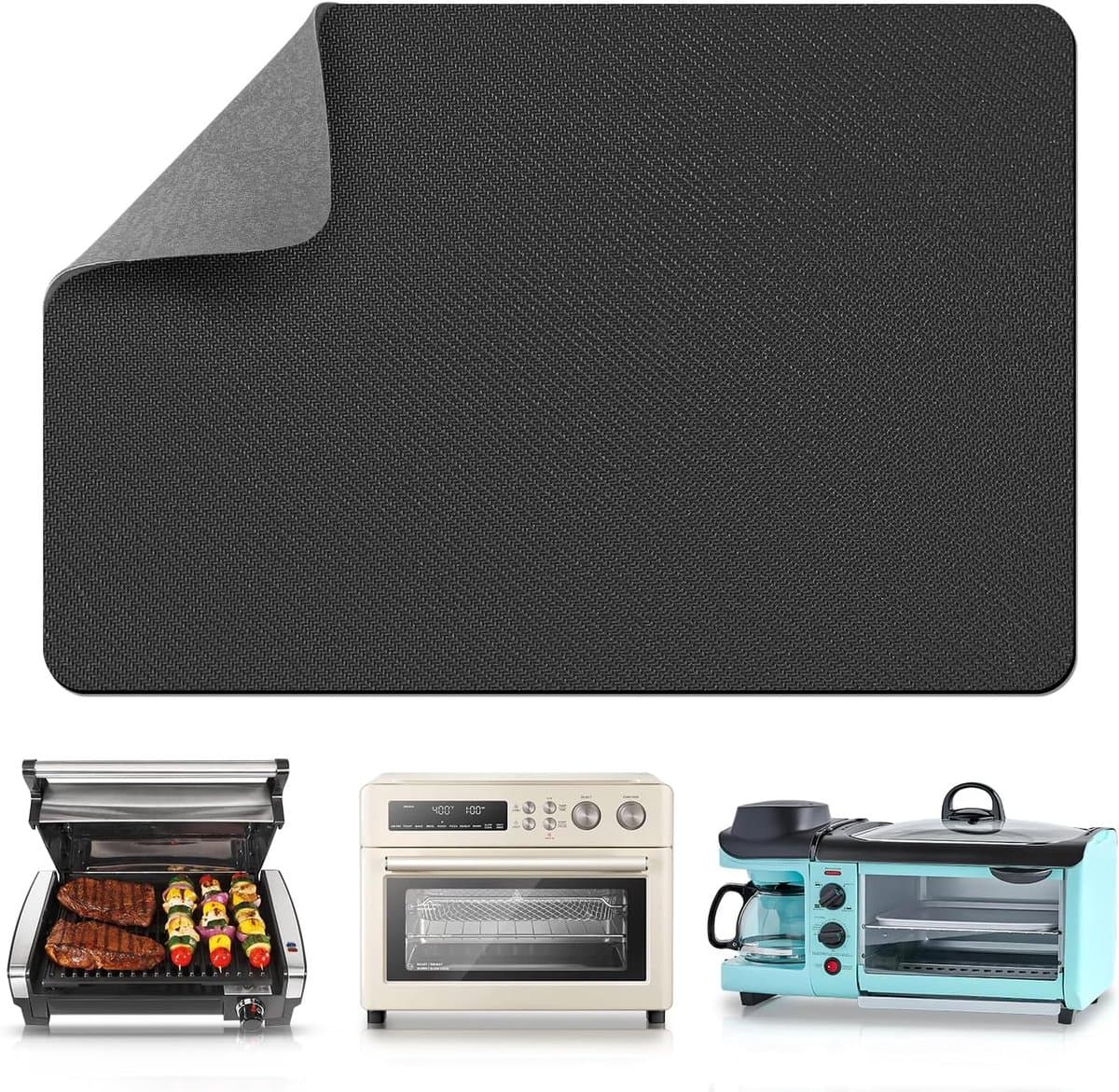 Apparaat Slider - Keukenmachine Mat - Apparaten Verplaatsen - 360 Graden Draaibaar - 50.8 x 40.6 cm - Grijs — afbeelding 1