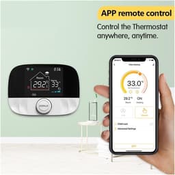 Digitale Thermostaat - Slimme Regelaar - Ruimte Temperatuur Regelen - App Bediening Draadloos - 118 x 86 x 24 mm — thumbnail 3