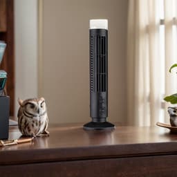 LED Torenventilator - Mini Airco - Ruimte Koelen - Bladloos Ontwerp - 38 cm Hoog - Wit — thumbnail 3