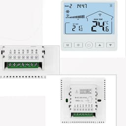 Intelligente thermostaat - Klimaatregelaar - Energie besparen - Nauwkeurig LCD-display - 86 x 86 cm - Wit — thumbnail 3