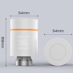 Slimme thermostaat - Radiatorregelaar - Energie besparen - Draaibaar display - 89 x 54 x 54 mm - Wit — thumbnail 3