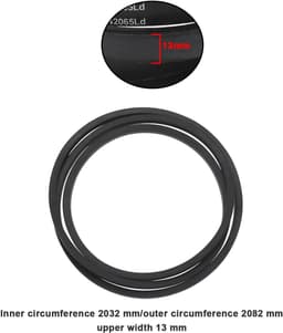 Dailygoods- V-riem 2032 mm Binnenomtrek - 2082 mm Buitenomtrek - 13 mm Breedte - Rubber - Compatibel met Husqvarna - Maaierriem — thumbnail 5