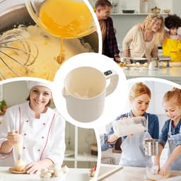 Elektrische Eierklopper - Klopmachine Mixer - Keuken Bakken - Zelfreinigend Ontwerp - 1 Liter Capaciteit - Beige — thumbnail 2