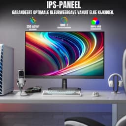 QIN® Gaming Monitor 240hz - Gaming Monitor - Zwart - ‎‎19cm x 55cm x 42cm — thumbnail 2