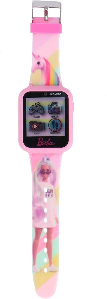Accutime Kinderhorloge Barbie - Smartwatch Kind - Kinderhorloge met Spelletjes - Smartwatch Kinderen - Selfie Camera - Roze — afbeelding 1