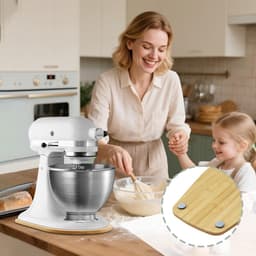Schuifmat Mixer - Keuken Accessoire - Apparaat Verplaatsen - Schokabsorberend Ontwerp - 356 cm Breed - Houtkleur — thumbnail 4